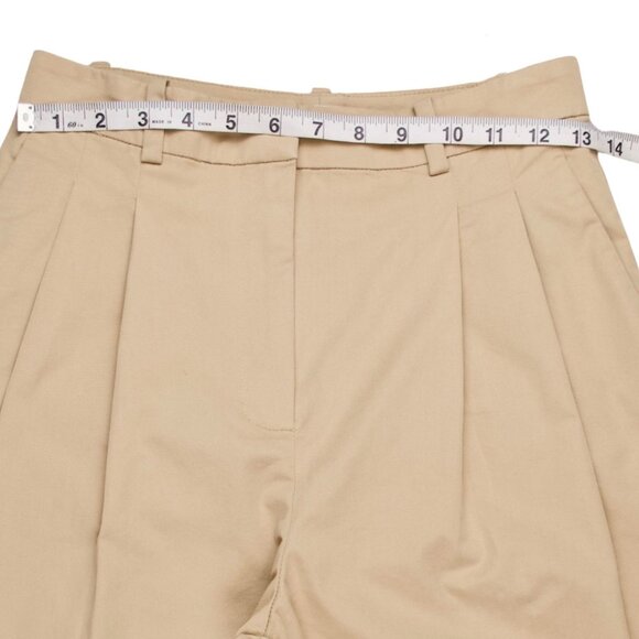 Mango MNG Pleated Beige Classic High Trousers – Pants Size US 4 - Picture 9 of 10